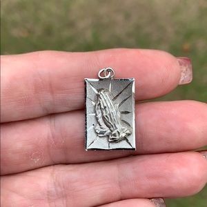 Vintage Sterling Catamore Praying Hands Charm
